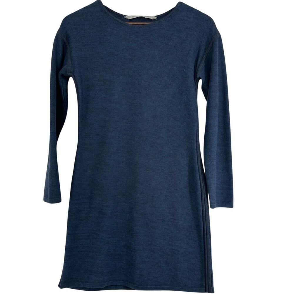 Athleta Navy Blue Sweater Dress Womens XS Long Sleeve Knit Tunic Casual